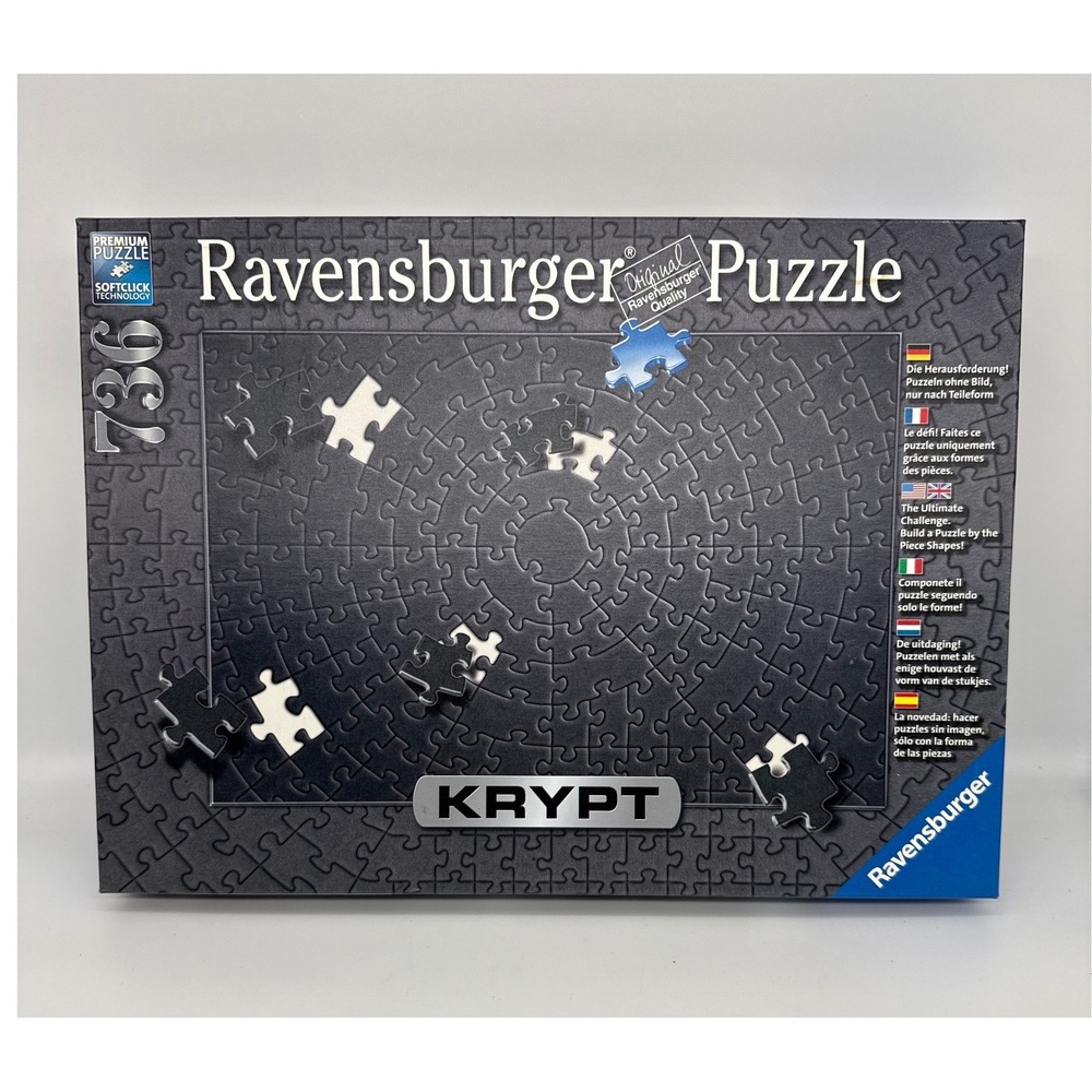 Ravensburger Krypt Black 736pc Premium Jigsaw Puzzle Ultimate Challenge Shapes
